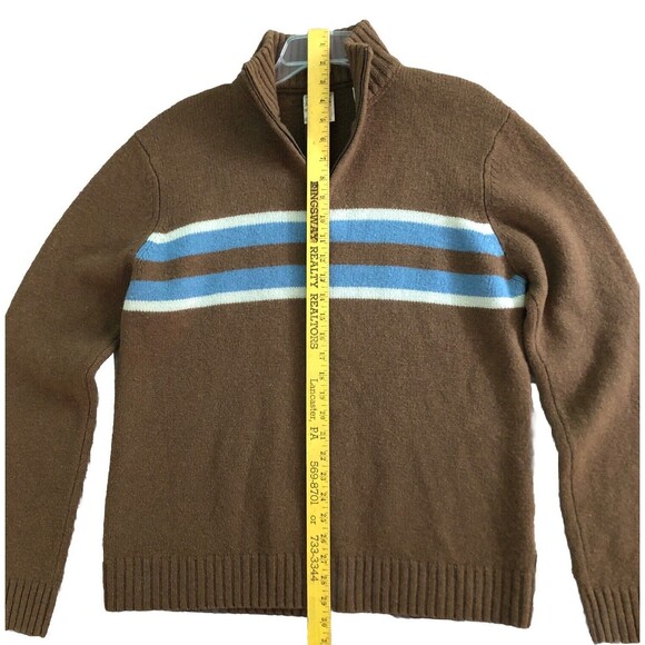Timberland Lambswool 1/4 Zip Sweater Mens Sz XL Y2k Earthy Stratham Outdoor Gear - Picture 10 of 13